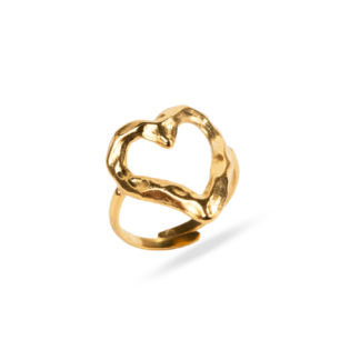 Anillo dorado Corazón libre