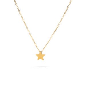 Colgante de estrella dorada minimalista