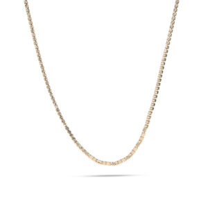 Colgante cadena tipo tennis dorada con brillo - COLL 027