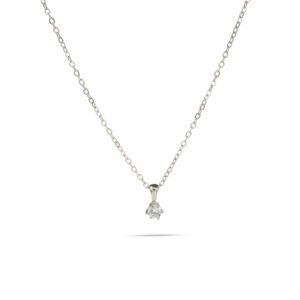 Colgante plateado con piedra brillante - COLL 030