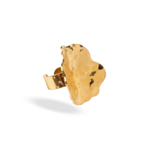 Anillo Orgánico Textura Dorada