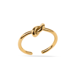 Anillo Nudo Clásico Dorado