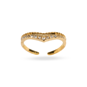 Anillo Corazón Orgánico Dorado