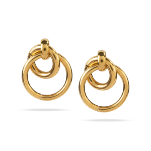 Pendientes Aros Dorados Doble Vínculo