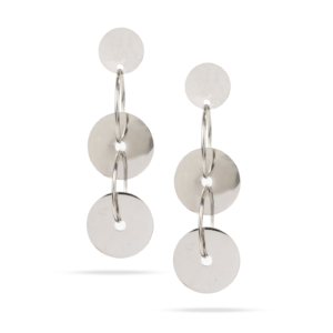 Pendientes Plateados Luna Moderna