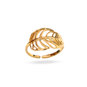 Anillo Hoja Dorada