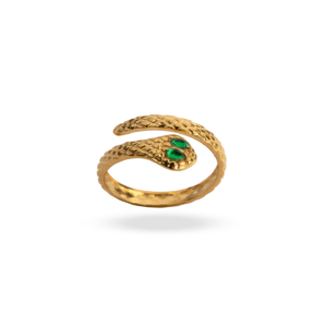 Anillo Serpiente Esmeralda