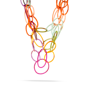 Collar resina óvalos coloridos