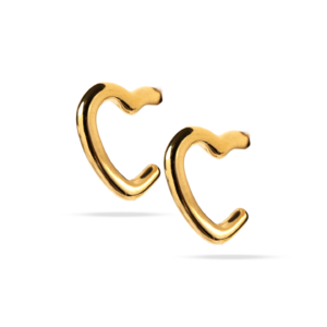 Pendientes Corazones Luz Dorada