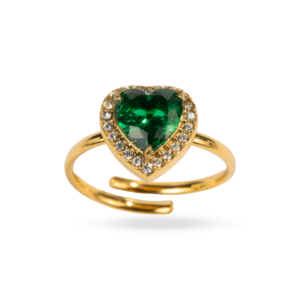 Anillo Corazón Esmeralda