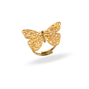 Anillo Mariposa Minimal Dorada