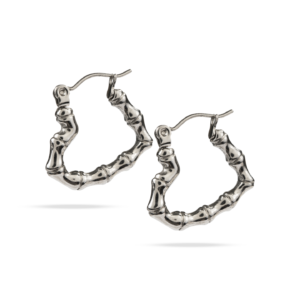 Pendientes Bamboo Silver Chic
