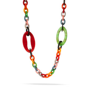 Collar resina cadena prisma