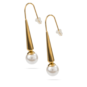 Pendientes Perla Élite Dorada