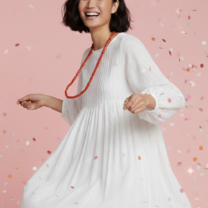 Collar largo de resina Aura Rojo