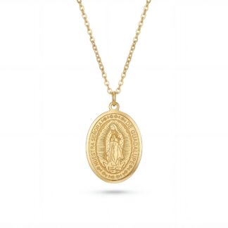 Collar Virgen de Guadalupe dorado